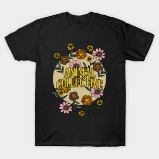 Animal Collective Name Personalized Flower Retro Floral 80s 90s Name Style T-Shirt